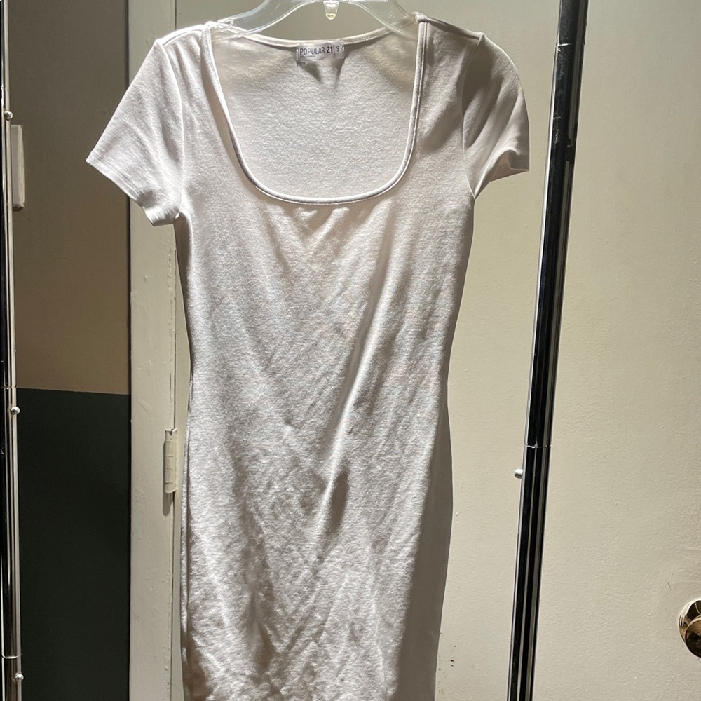 White Short Sleeve Dress